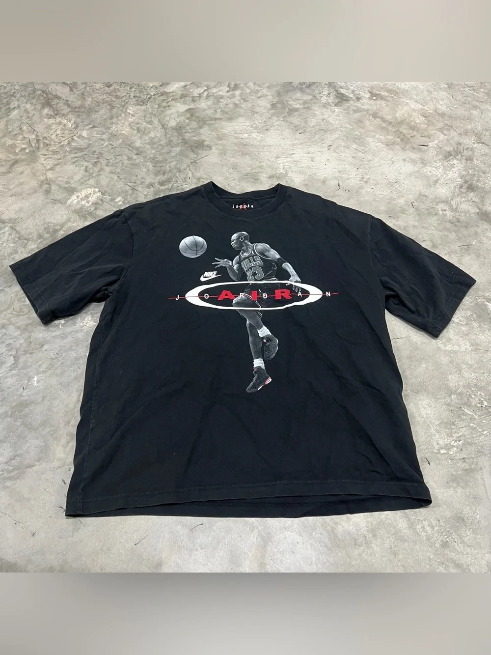 Nike Air Jordan Retro Graphic Brooklyn 2Air Reissue Black Crew Neck T-shirt M